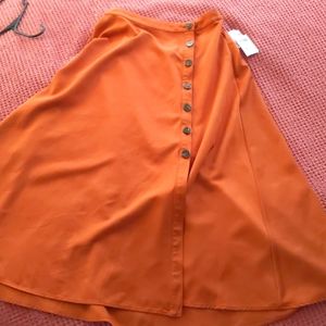 Charlotte Russe Rusty Orange Maxi Skirt